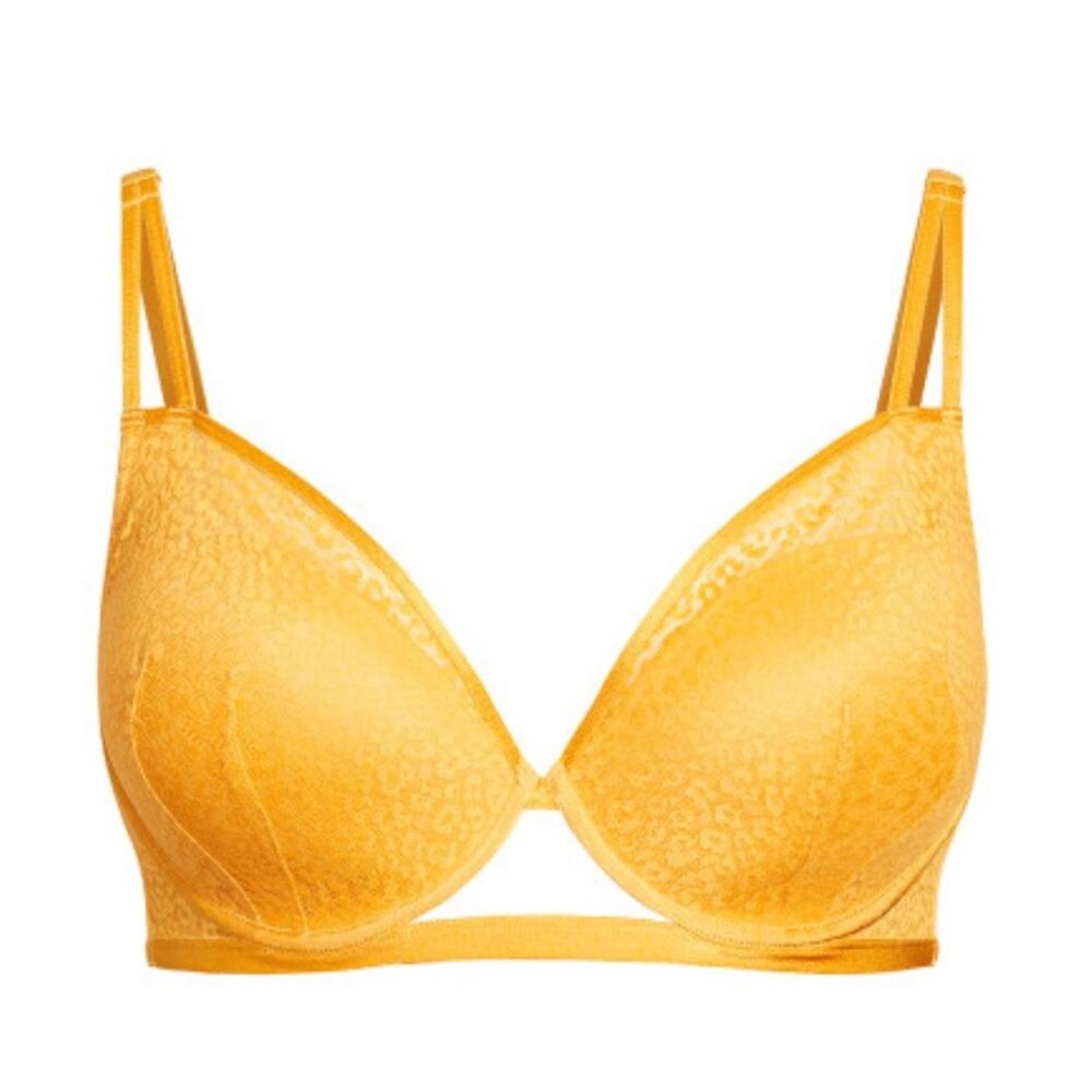 Woman’s City Chic Caddie Contour Bra Yellow Size 40DD